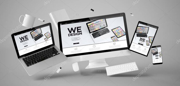 Website development on laptop